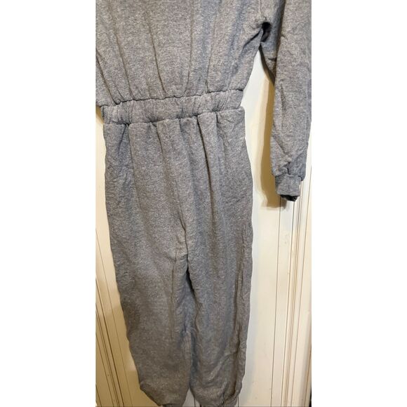 Zara Girls Zip-up Drawstring Waist Hooded One Piece Jumpsuit Gray Sz 10 NWT - Picture 4 of 12